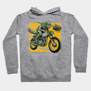 Fastest Motorcycle Cat Cicadas Feline Biker Hoodie